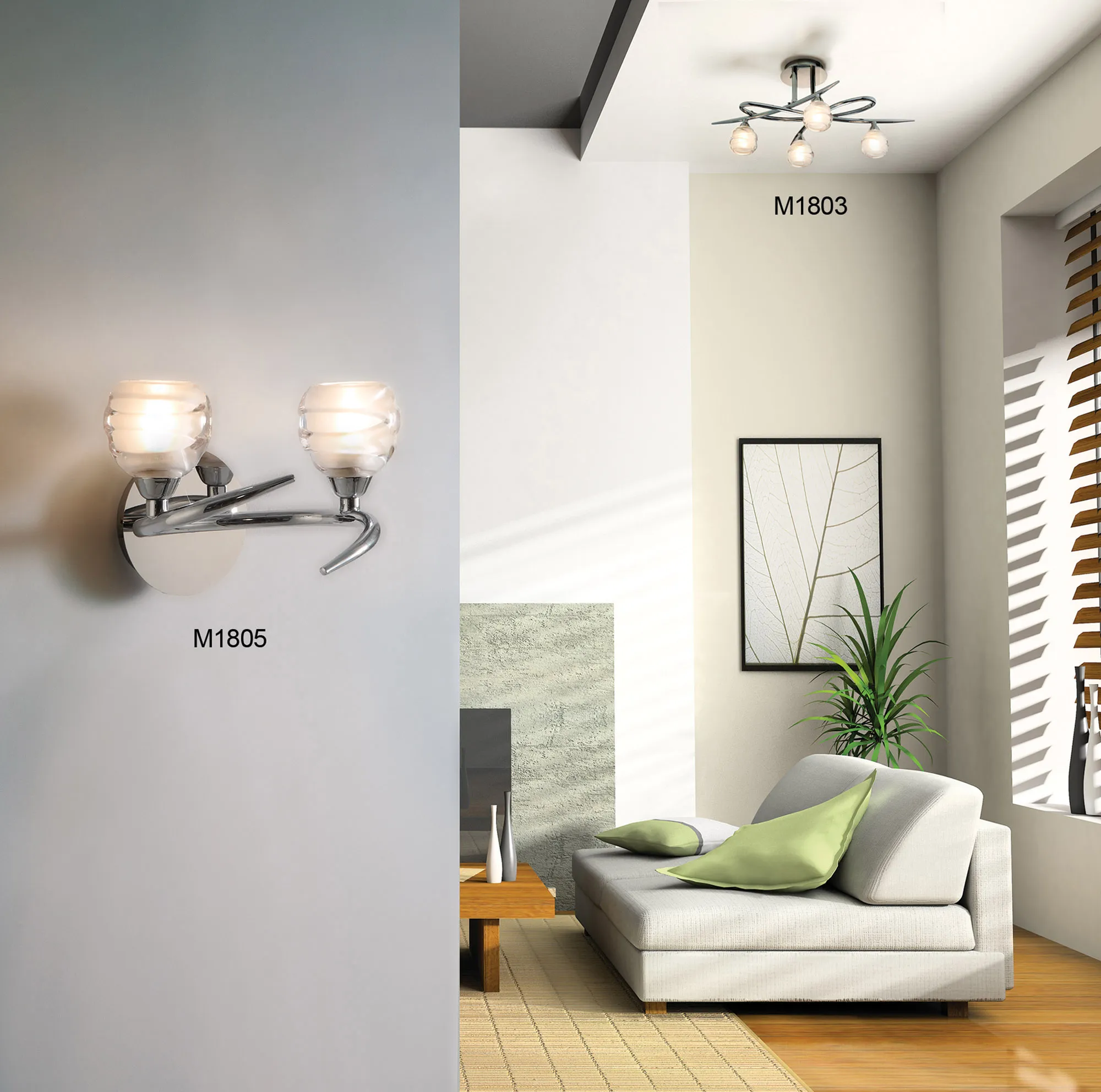 Loop Ceiling 4 Light M1803  Mantra Loop CH